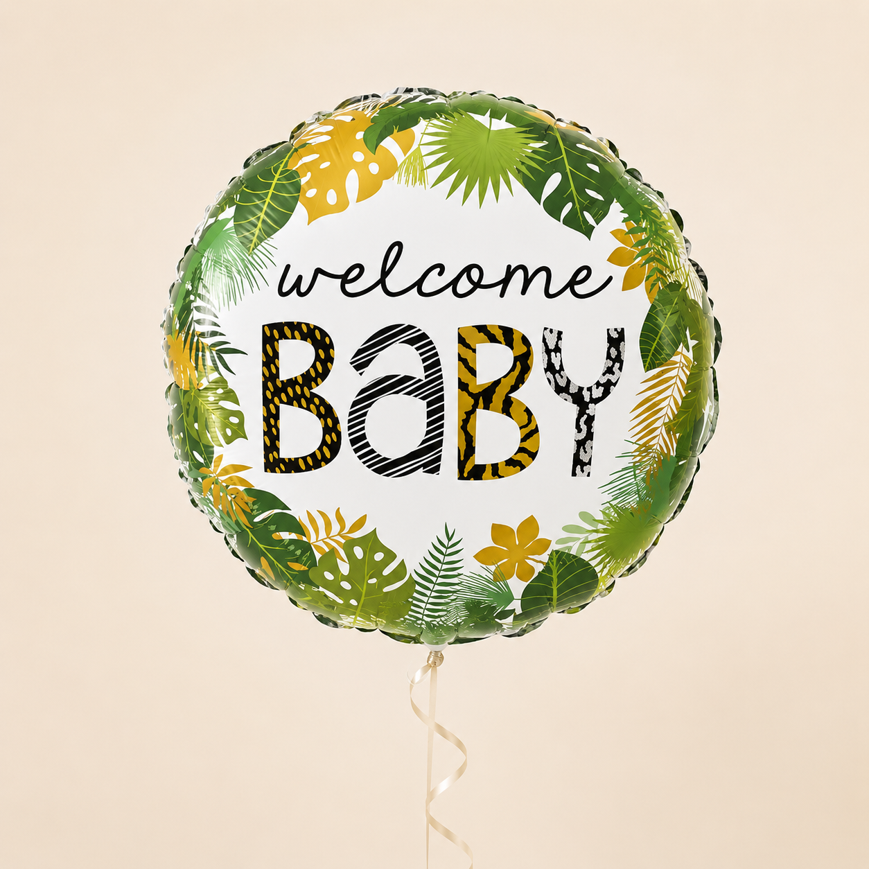 Globo de helio Welcome Baby Jungla de 45 cm