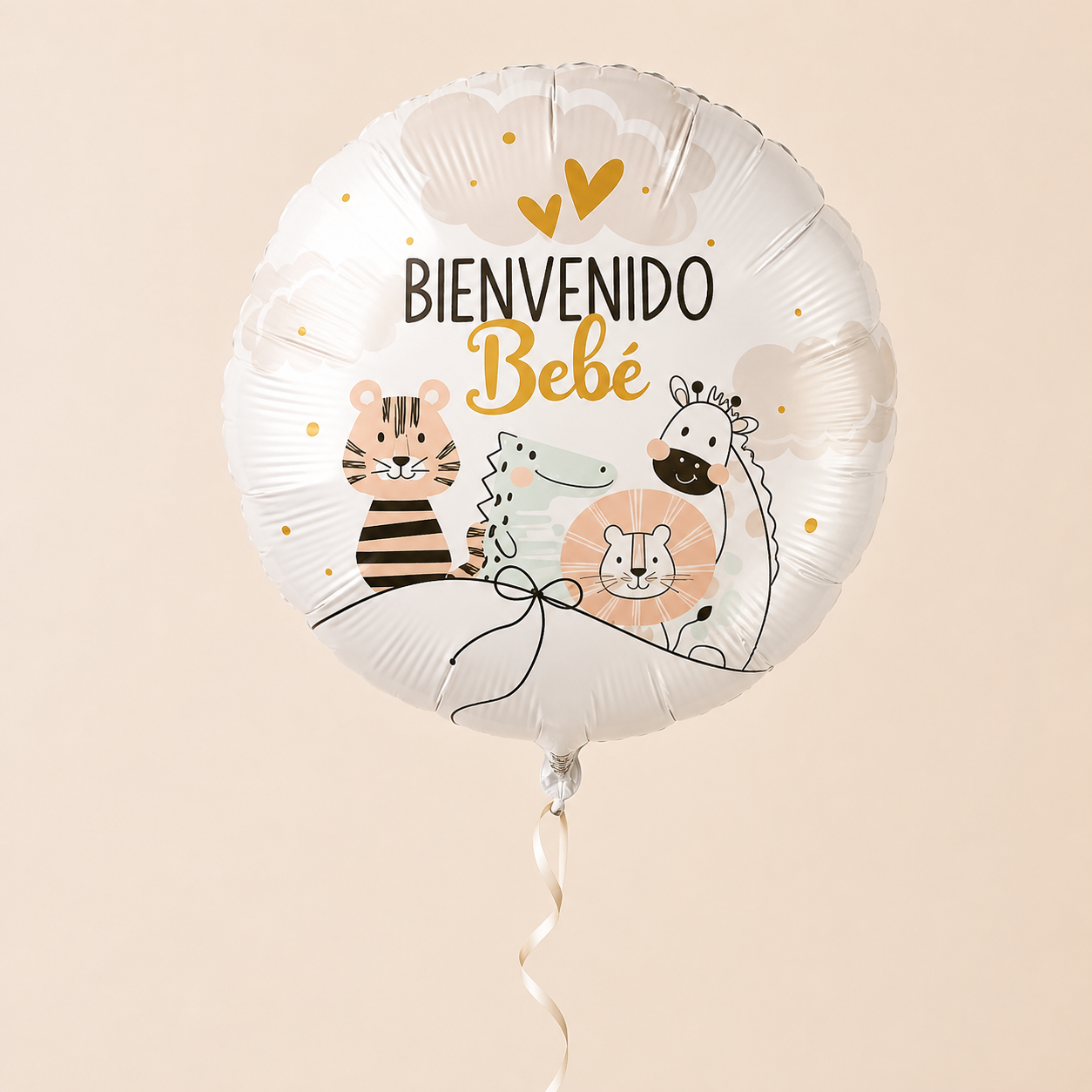 Globo de helio Bienvenido Bebé Jungle de 45 cm