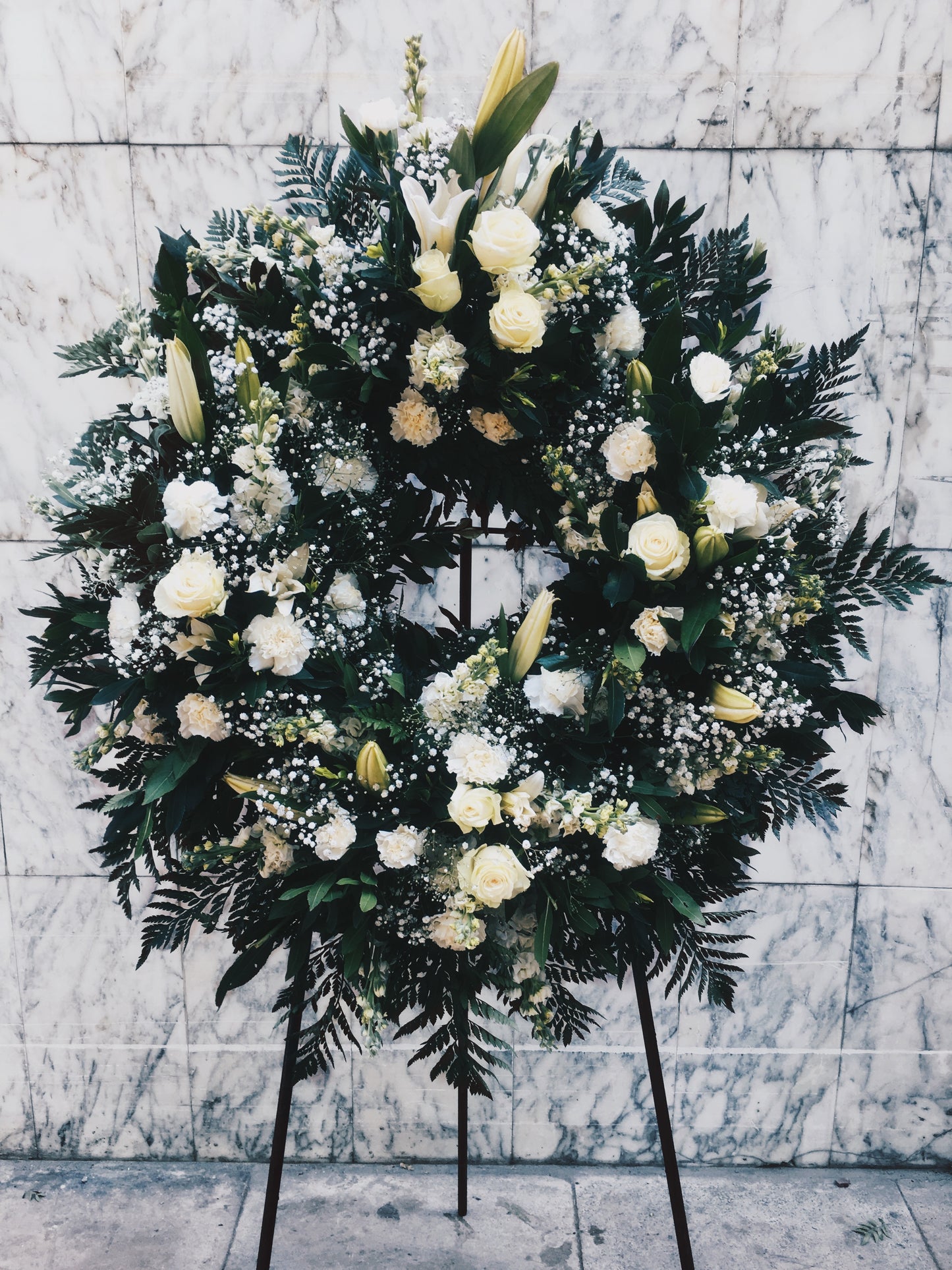 Corona funerària - Blanc
